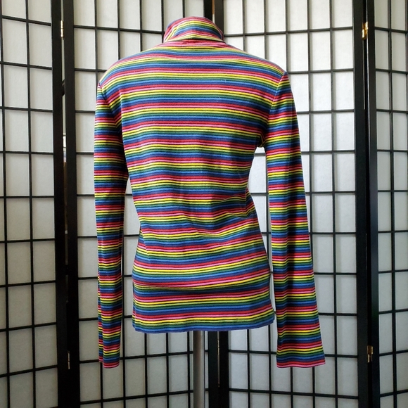 Jones New York Sport Rainbow Turtleneck Size Large - Picture 6 of 11